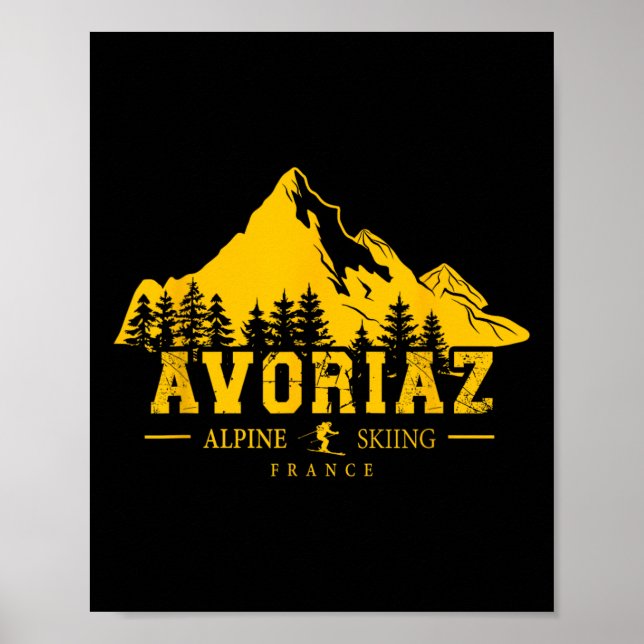 Póster Estación de esquí alpino Avoriaz France Alp (Frente)
