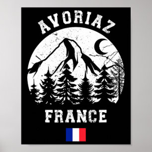 Póster Estación de esquí alpino Avoriaz France Alps