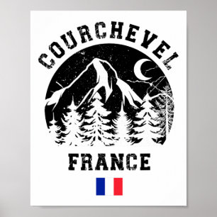 Póster Estación De Esquí Alpino Courchevel France Alps Pa