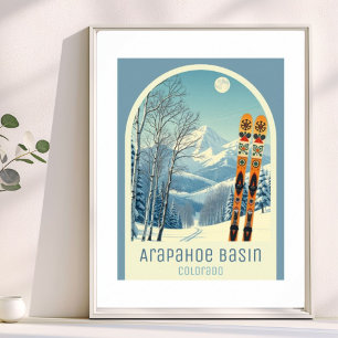 Póster Estación de esquí Arapahoe Basin Colorado