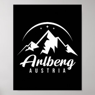 Póster Estación de esquí Arlberg Austria Esquí Snowboard
