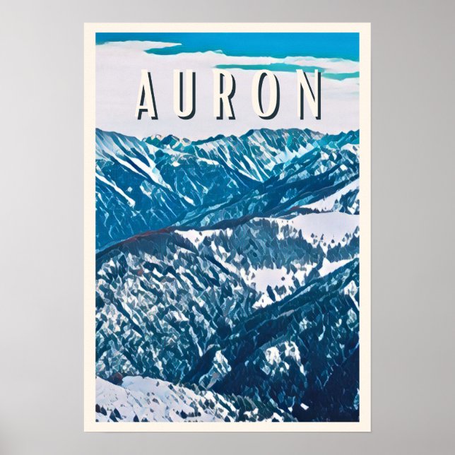 Póster Estación de esquí Auron (Frente)