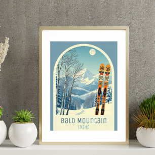 Póster Estación de esquí Bald Mountain Idaho