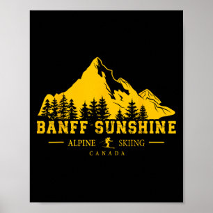 Póster Estación de Esquí Banff Sunshine Canadá Esquí Alpi