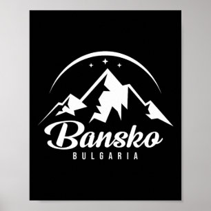 Póster Estación de esquí Bansko Bulgaria Esquí Snowboard