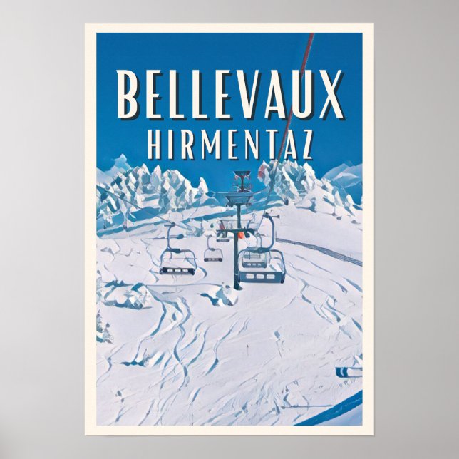 Póster Estación de esquí Bellevaux Hirmentaz (Frente)