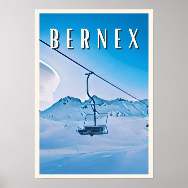 Póster Estación de esquí Bernex (Frente)
