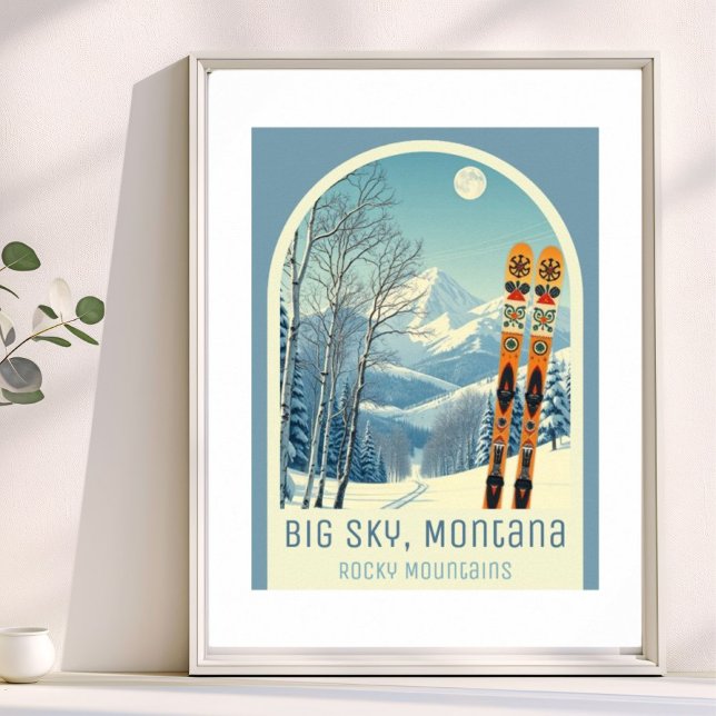 Póster Estación de esquí Big Sky Montana Montañas Rocosas (Subido por el creador)