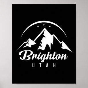 Póster Estación de esquí Brighton Utah Esquí Snowboard