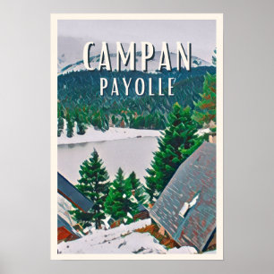 Póster Estación de esquí Campan Payolle
