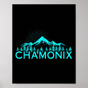 Póster Estación de esquí Chamonix Francia Esquí alpino Fr