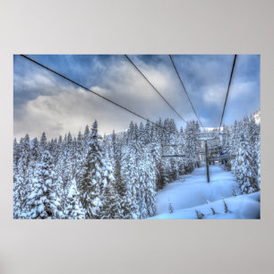 Póster Estación de esquí Crystal Mountain, cerca de Mt. R
