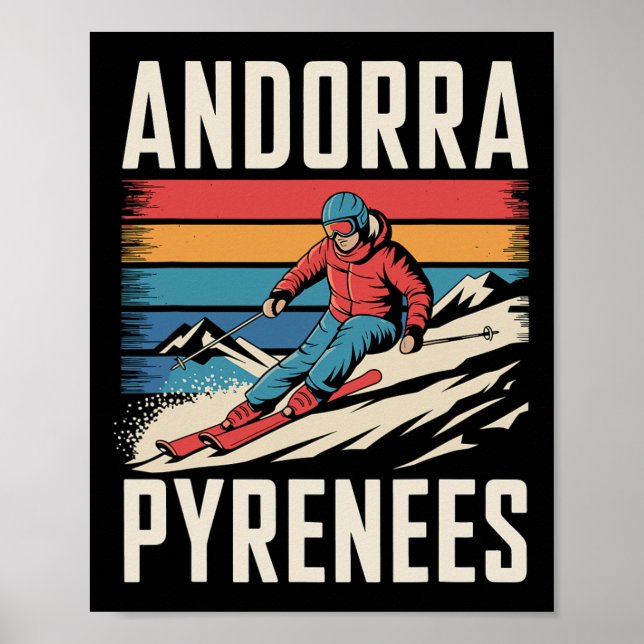 Póster Estación de esquí de Andorra Pirineos (Frente)