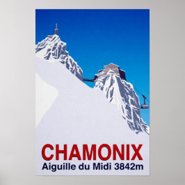 Póster Estación de esquí de Chamonix Francia