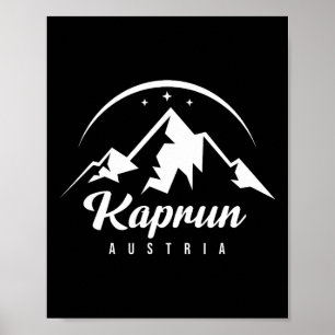 Póster Estación de esquí de Kaprun Austria Esquí Snowboar