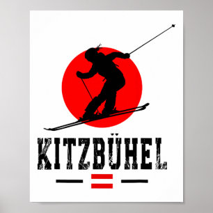 Póster Estación de esquí de Kitzbühel Austria Alpes esquí