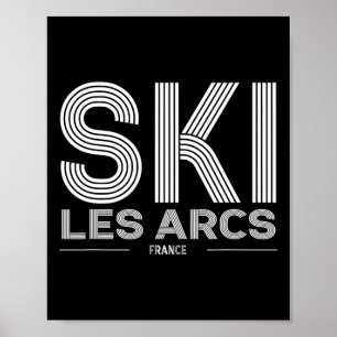 Póster Estación de esquí de Les Arcs Francia Alpes la sop