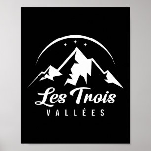 Póster Estación de esquí de Les Trois Vallées Francia Esq