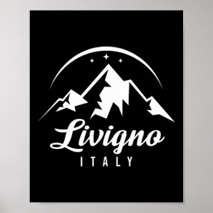 Póster Estación de esquí de Livigno Italia Esquí Snowboar
