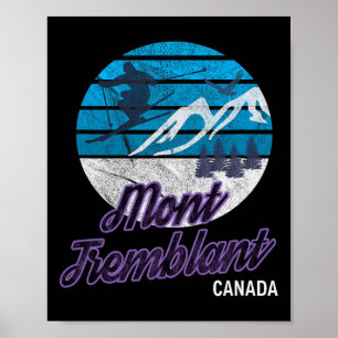 Póster Estación de esquí de Mont-tremblant Quebec Canadá