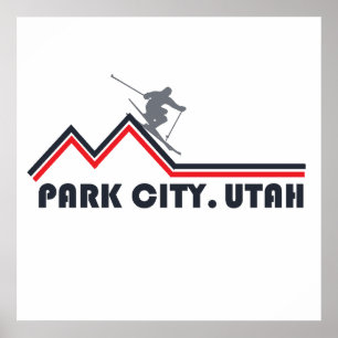 Póster Estación de esquí de Park City Utah