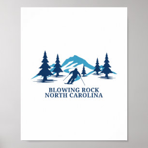 Póster Estación de esquí de Rock North Carolina