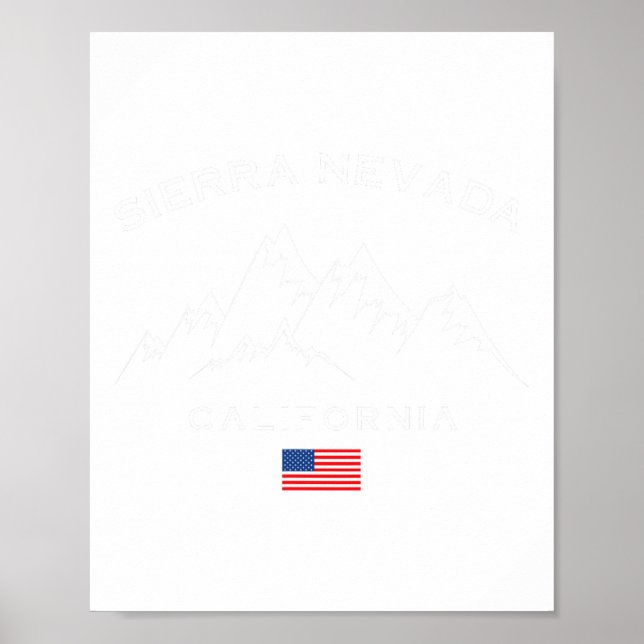 Póster Estación de esquí de Sierra Nevada California (Frente)