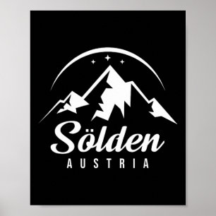 Póster Estación de esquí de Sölden Austria Esquí Snowboar