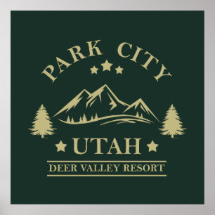 Póster Estación de esquí de Utah