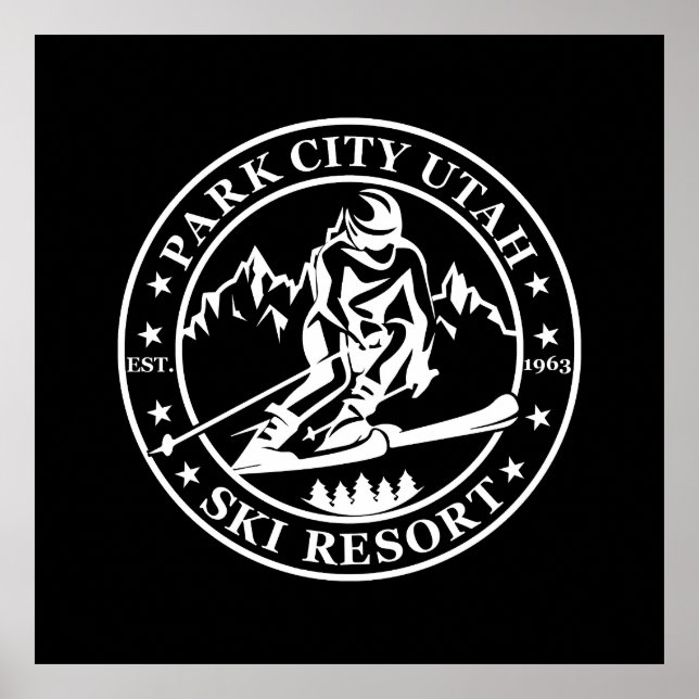 Póster Estación de esquí de Utah (Frente)