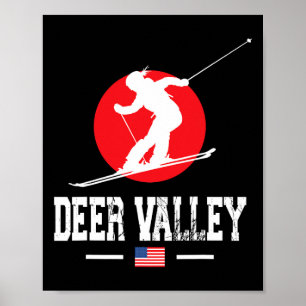 Póster Estación De Esquí Deer Valley Usa Rocky Mountains