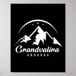 Póster Estación de esquí Grandvalira Andorra Esquí Snowbo