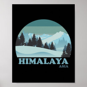 Póster Estación de esquí Himalaya Asia Esquí Snowboard