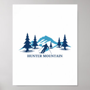 Póster Estación de esquí Hunter Mountain Nueva York Esquí