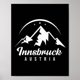 Póster Estación de esquí Innsbruck Austria Esquí Snowboar