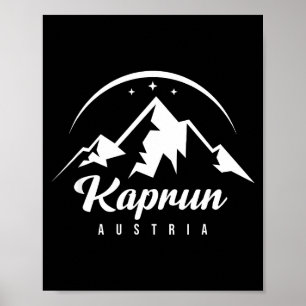 Póster Estación de esquí Kaprun Austria esquí snowboard