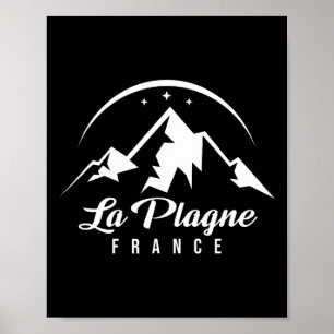 Póster Estación de esquí La Plagne France Ski Esquí Snowb
