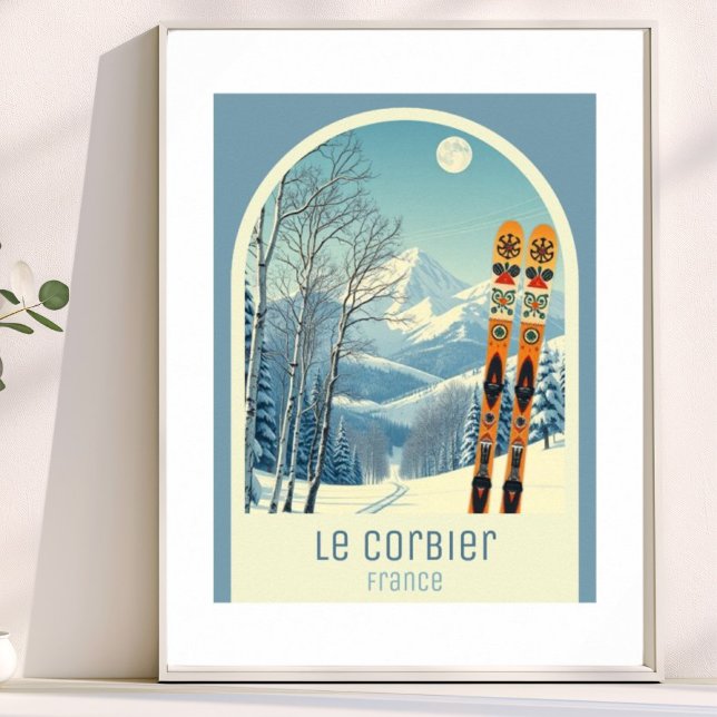 Póster Estación de esquí Le Corbier Francia  (Subido por el creador)