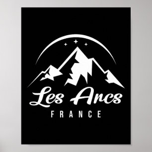 Póster Estación de esquí Les Arcs France Sou