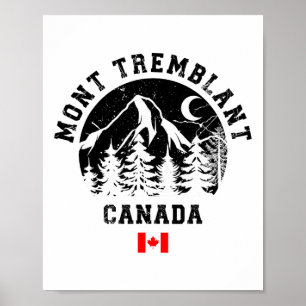 Póster Estación de esquí Mont Tremblant Canada Quebec Esq