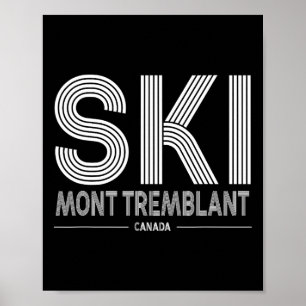 Póster Estación de Esquí Mont Tremblant Canadá Quebec Esq