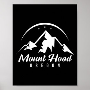 Póster Estación de esquí Mount Hood Oregon Esquí Snowboar