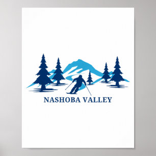 Póster Estación de esquí Nashoba valley massachusetts esq