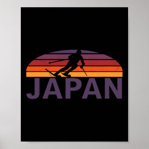 Póster Estación de esquí Niseko Hokkaido Island Snowboard