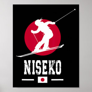 Póster Estación de esquí Niseko Japón Hokkaido