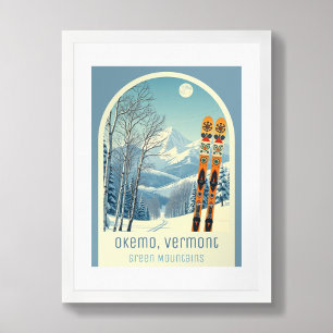 Póster Estación de esquí Okemo Vermont