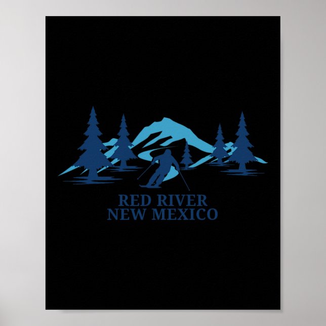 Póster Estación de esquí Red River New Mexico (Frente)
