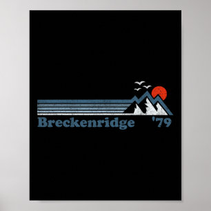 Póster Estación de esquí Retro Breckenridge Estación de S