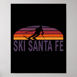 Póster Estación de esquí Santa Fe New Mexico Snowboard 1