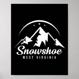 Póster Estación de esquí Snowshoe West Virginia Esquí Sno